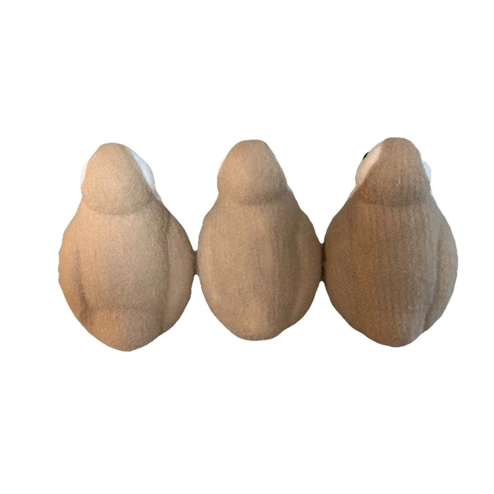 Lot Of 3 West Elm Penguin felt object Large 10” Tall